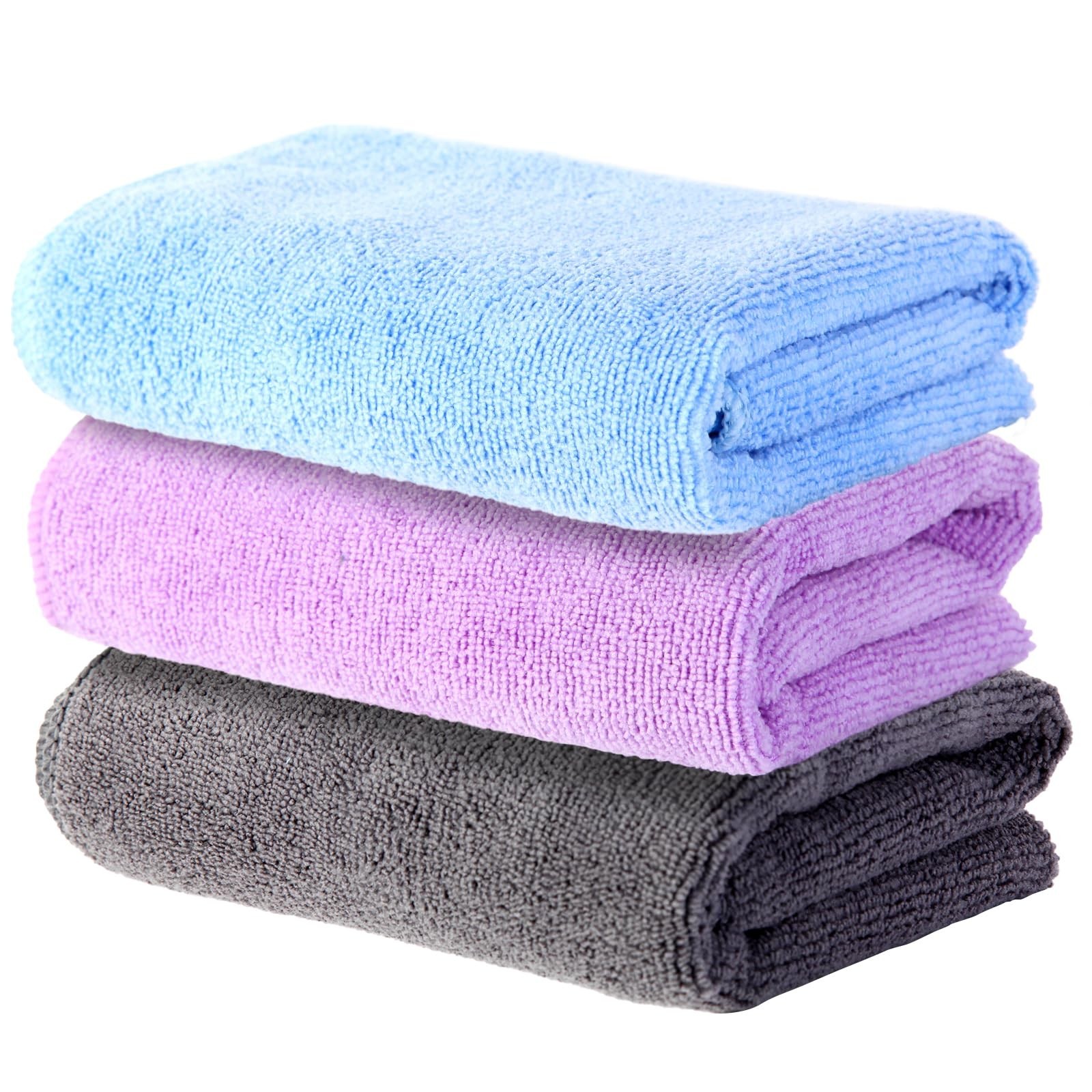 Microfiber Gym Towel Set for Sports Fitness, Yoga, Workout, Soft and Quick-Dr…