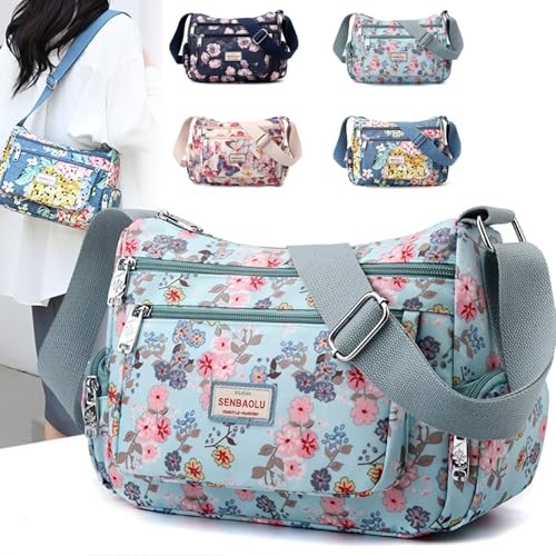 Shoulder Bags for Women Nylon Crossbody Bags Waterproof Colorful Butterfly