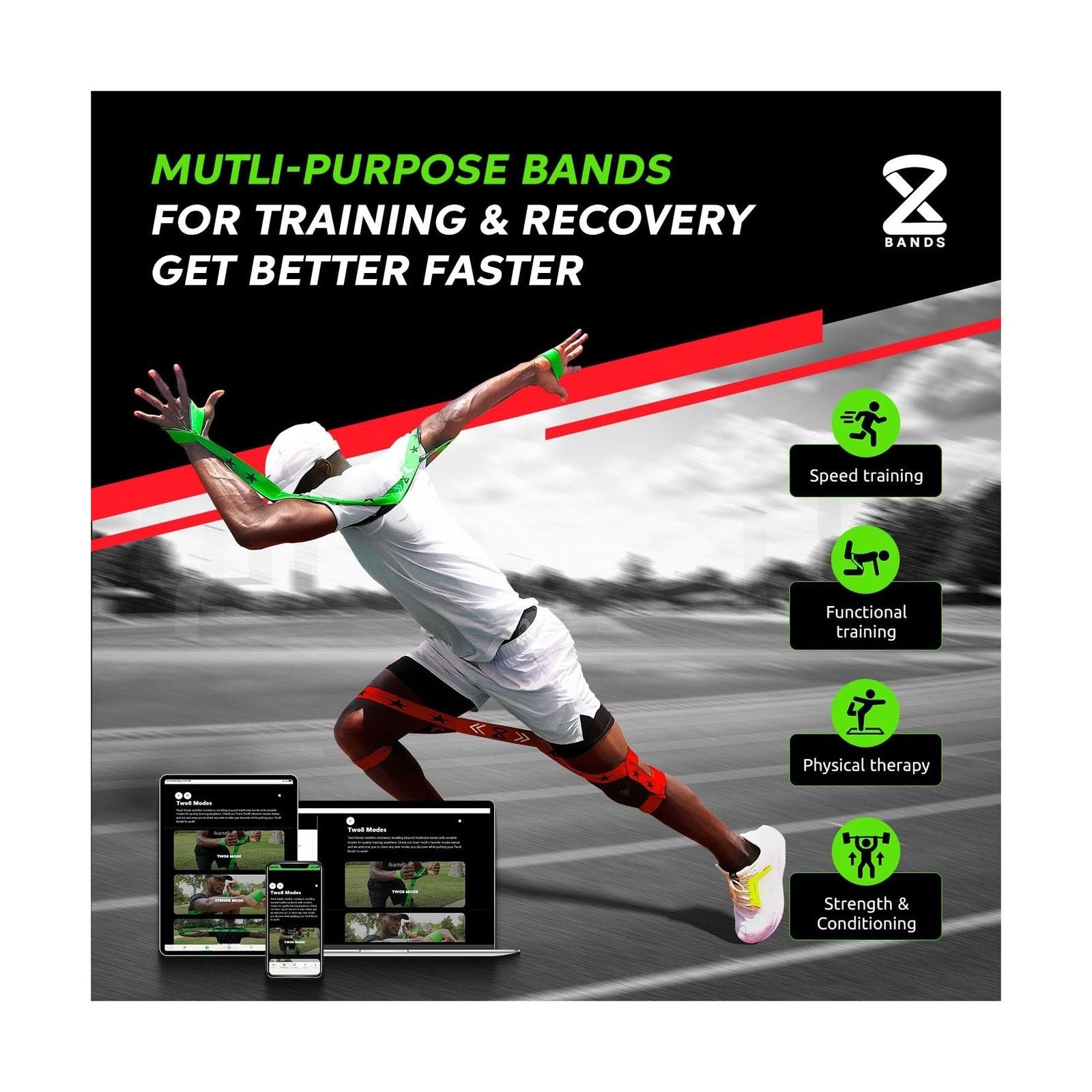 Two8 Bands Wearable Resistance Training System – Multi-Loop Fabric … Fas