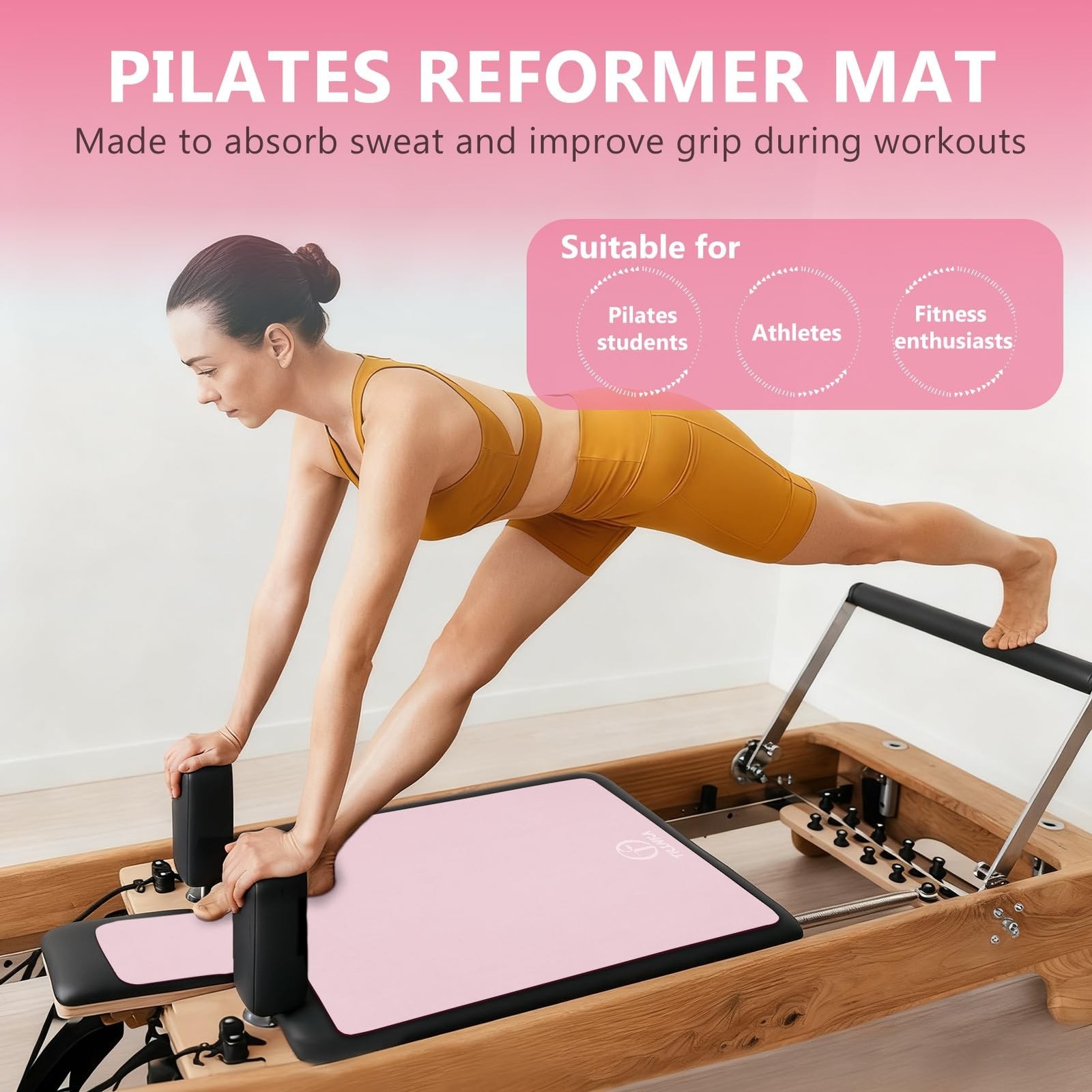 Non-Slip Pilates Reformer Mat, 2mm Thick Pilates Reformer Machine Cover Mat, …