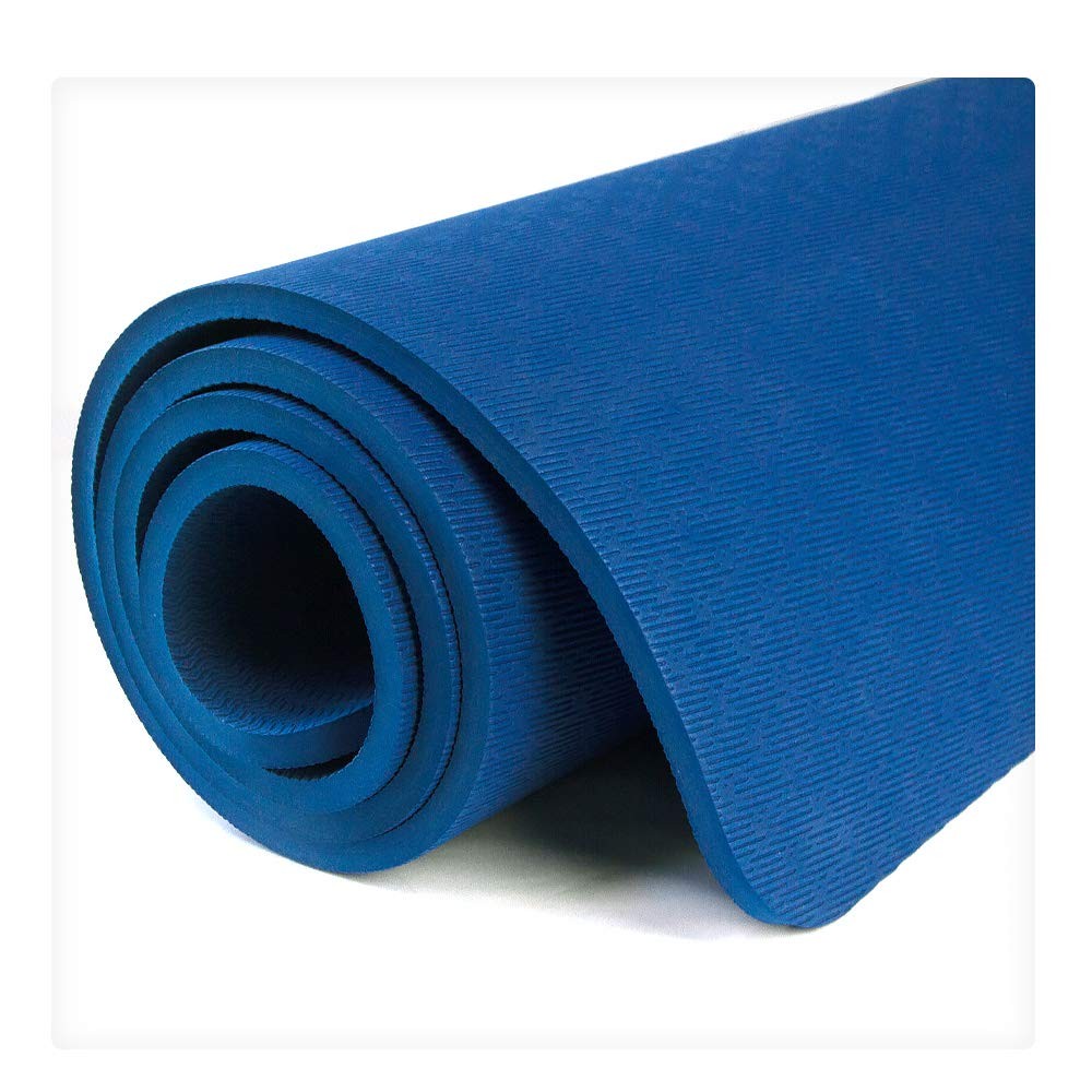 Hatha Yoga Extra Thick TPE Mat – 72&Prime;x 32&Prime; 32Wx72Lx12mm, Blue