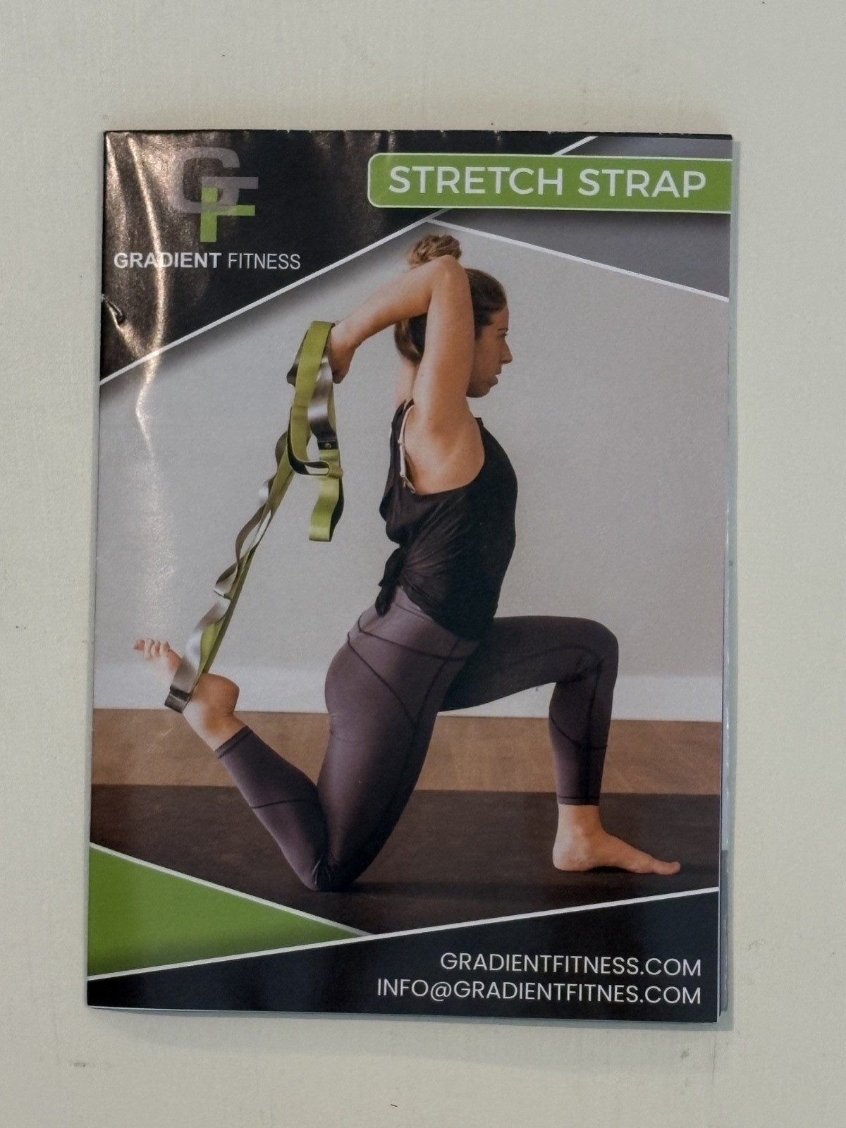 GRADIENT Fitness Stretch Strap YOGA & THERAPY TOOL 12 Loop Padded Handles NEW