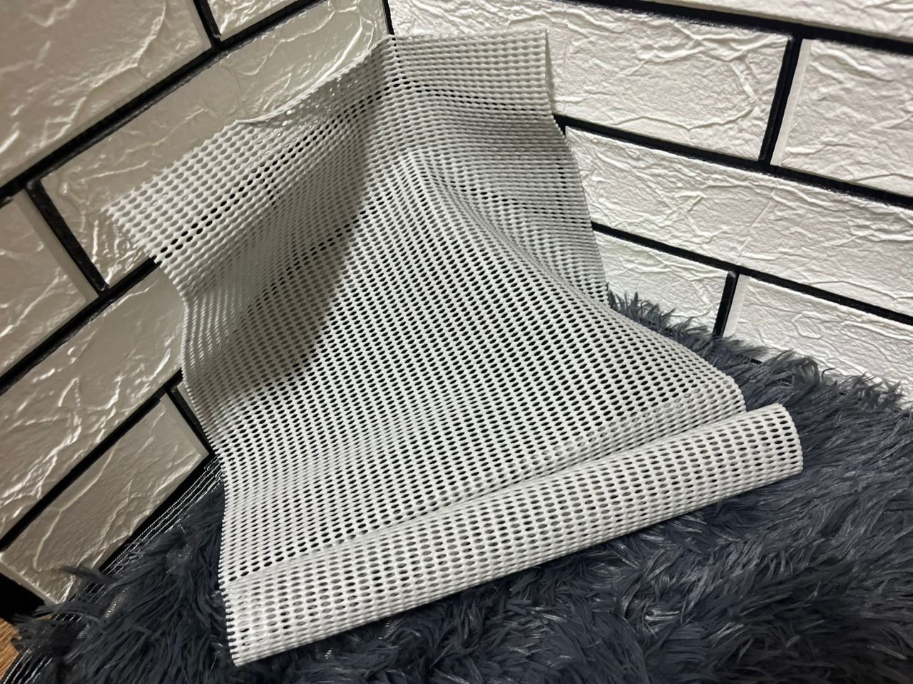 Multipurpose PVC grip mat Odor Free Hand Washable Grey Color Pack of 1 Free Pos