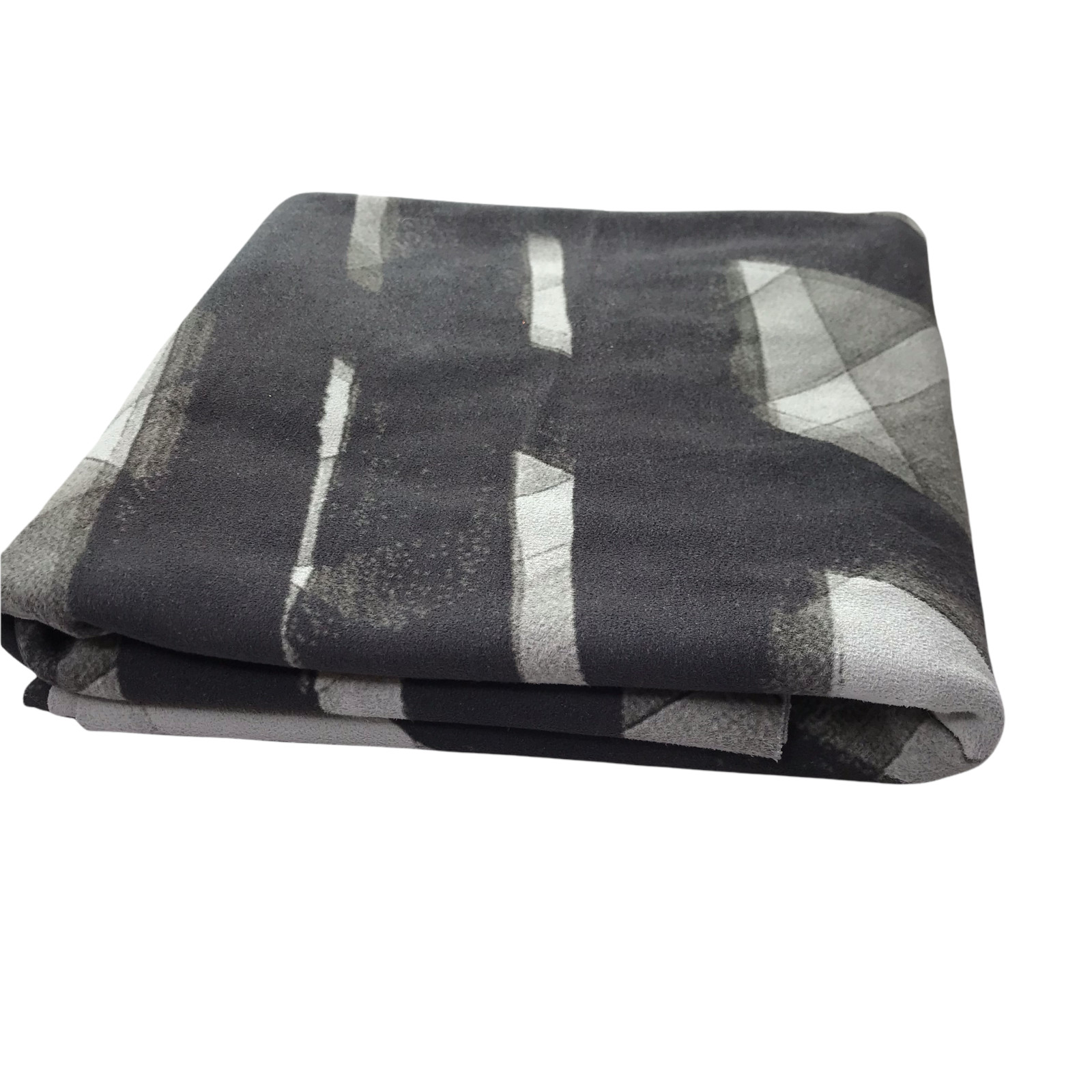 Lululemon Yoga Towel, Large, Black White Abstract Lines Brush Stream Silver