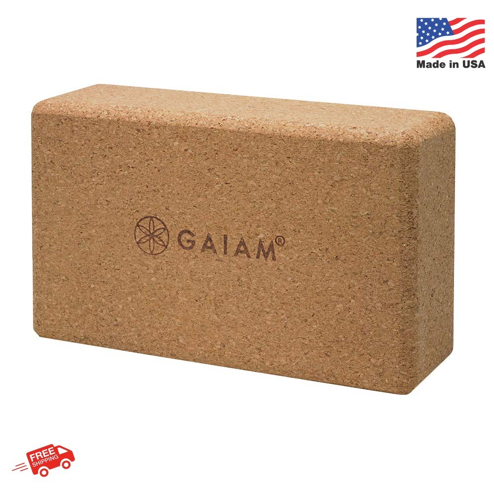 Gaiam Yoga Block – Supportive Latex-Free Eva Foam – Soft Non-Slip Surface with B