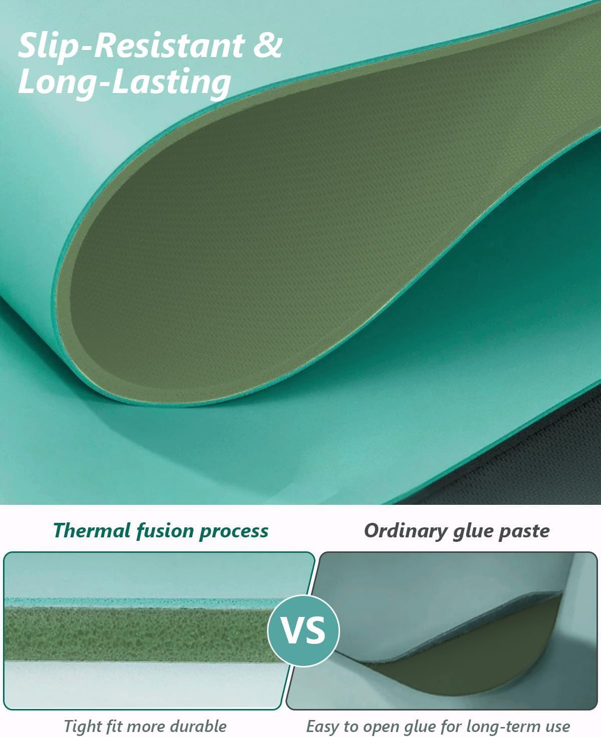 Rubber Yoga Mat – Professional Sweat Absorbent PU & Natural Rubber. Non Slip Wor