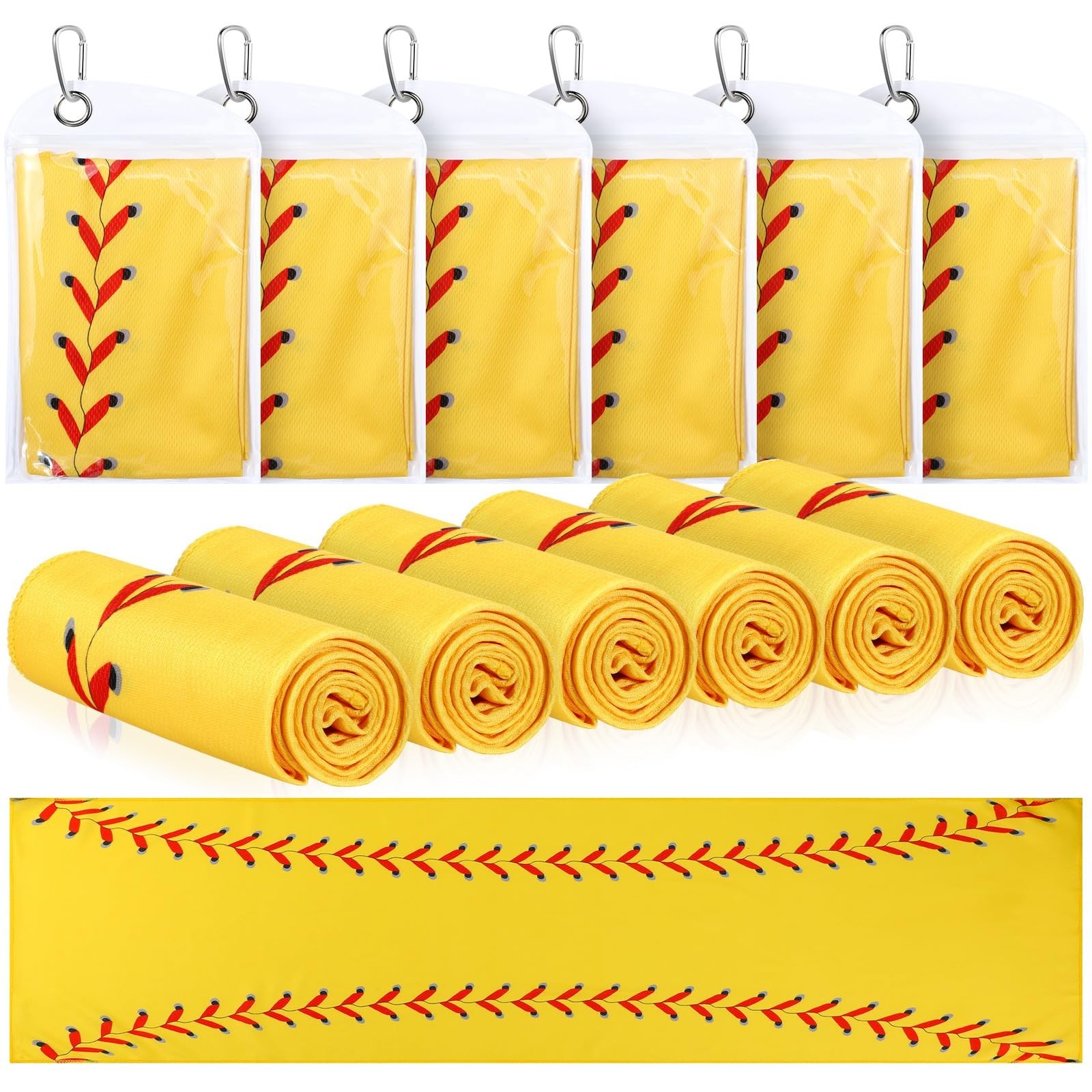 12 Pack Softball Cooling Towels, Sports Towels with Bags, 40&Prime;x12&Prime; Breathable …