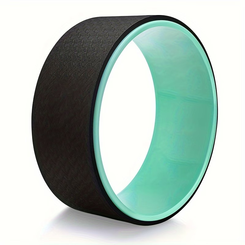 12&Prime; Yoga Wheel for Stretching & Flexibility (Color: Cyan)