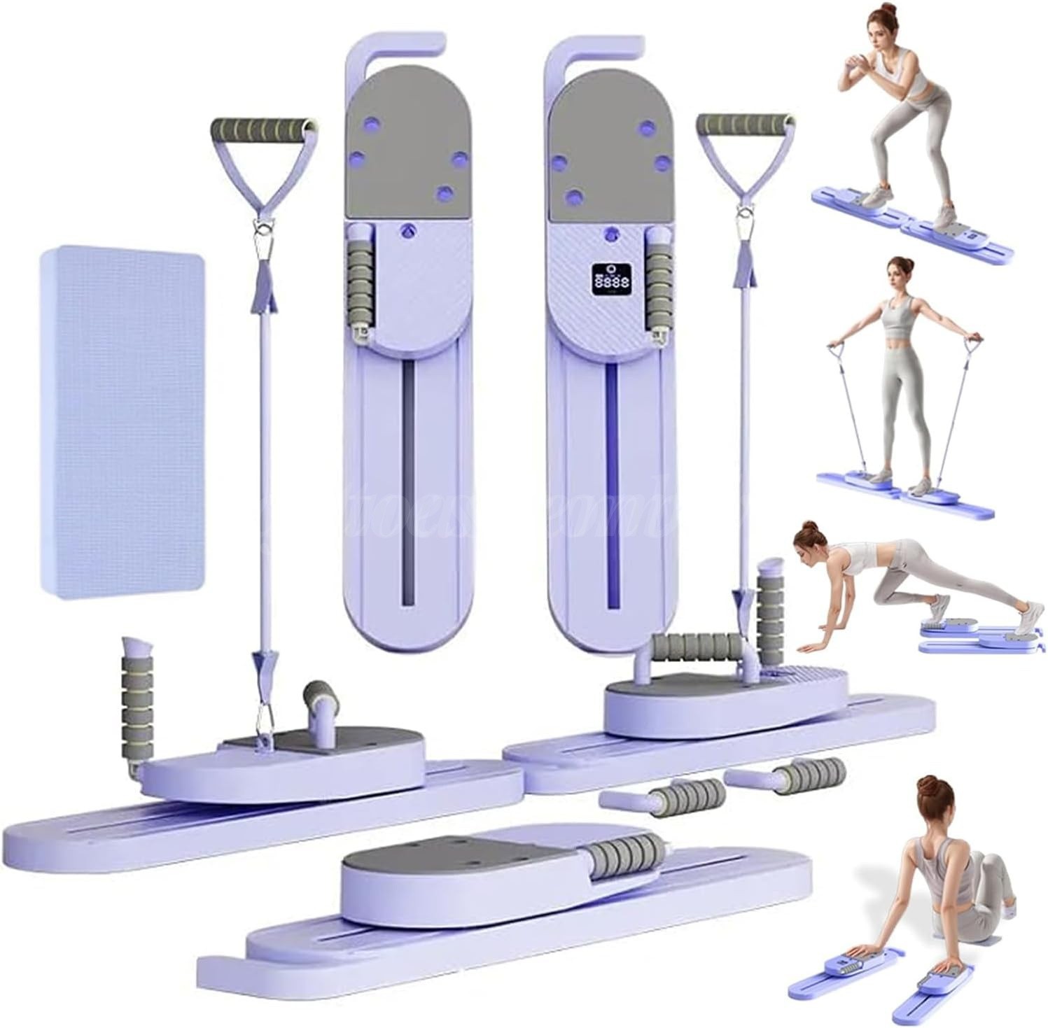 Pilates Board Pilates Reformer Set, Multi-Purpose Board for Home, 5 in 1 Pilates