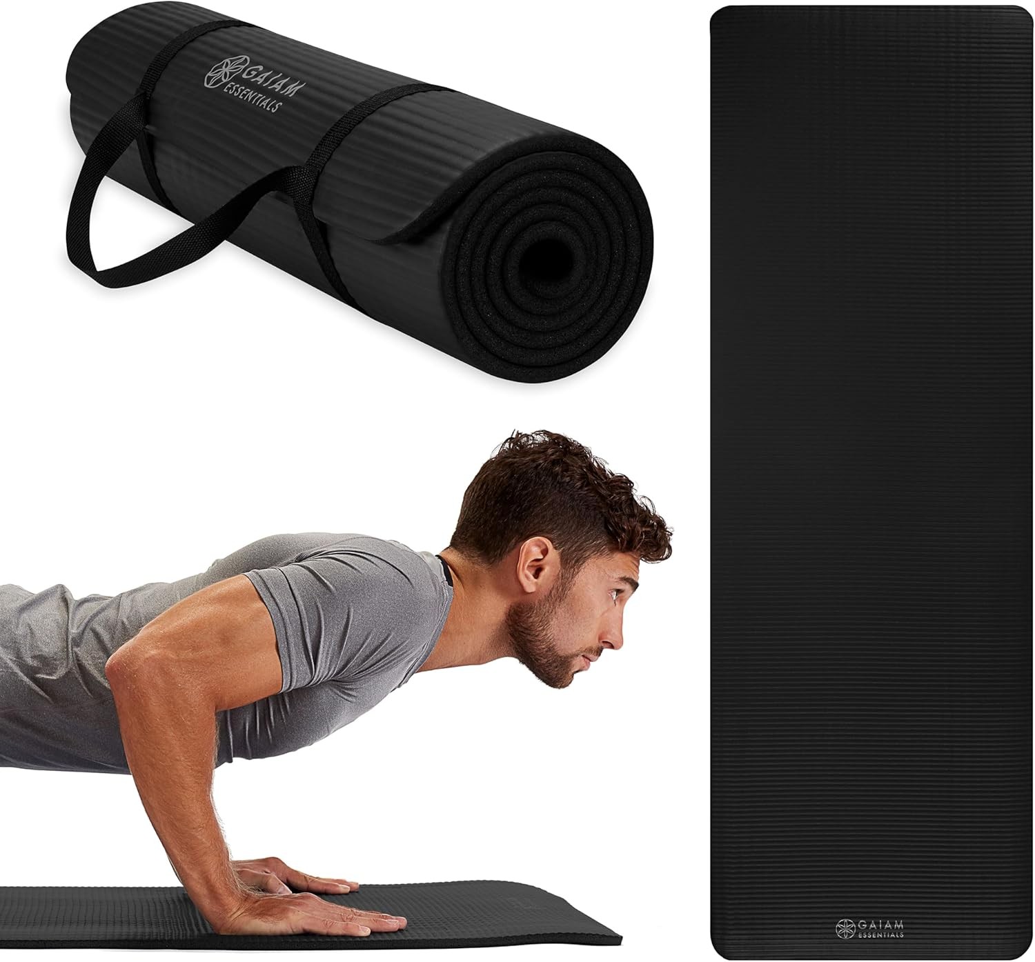 Gaiam Gaiam Essentials 2/5&Prime; Thick (10mm) Yoga & Pilates, Fitness & Exercise Mat