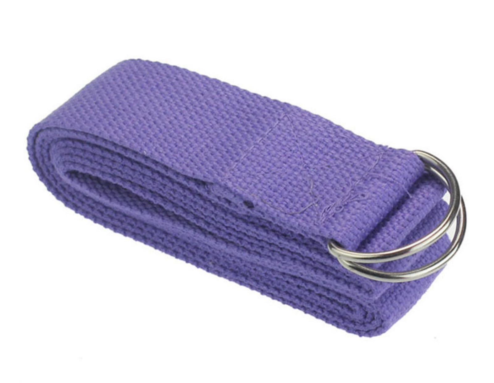Black Yoga Block with Lavender Yoga Strap for Balance and Stability