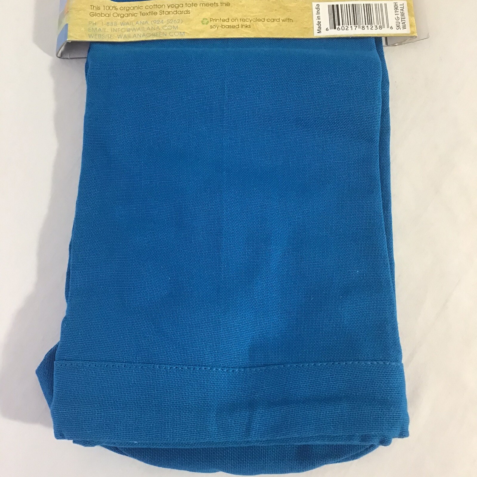 New Wai Lana Green Yoga Tote Organic Cotton Eco Friendly Tree Design Blue