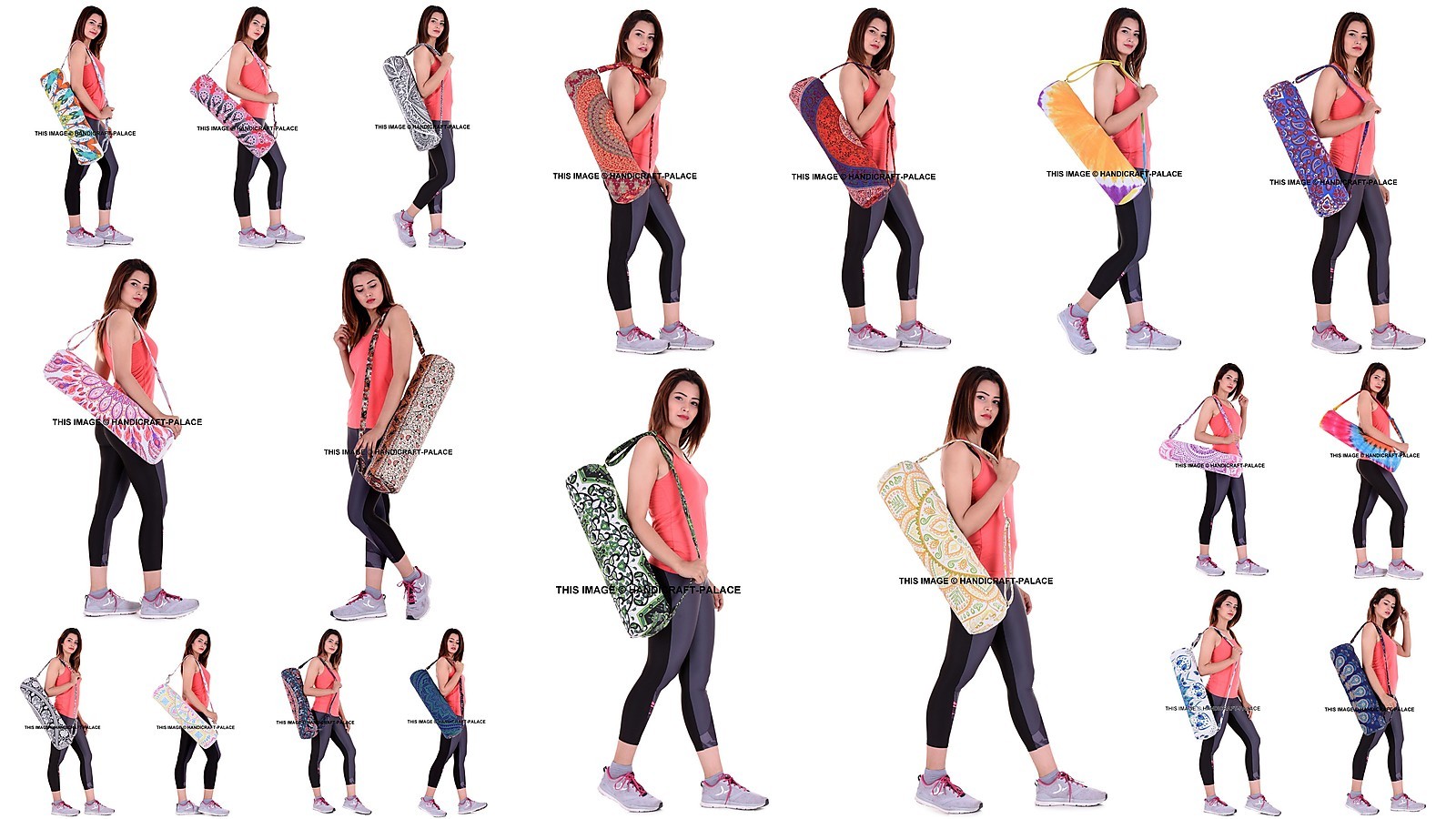 30 PC Wholesale LOT Indian Mandala Gym Sports Yoga Bag Hippie Mat Shoulder Bags