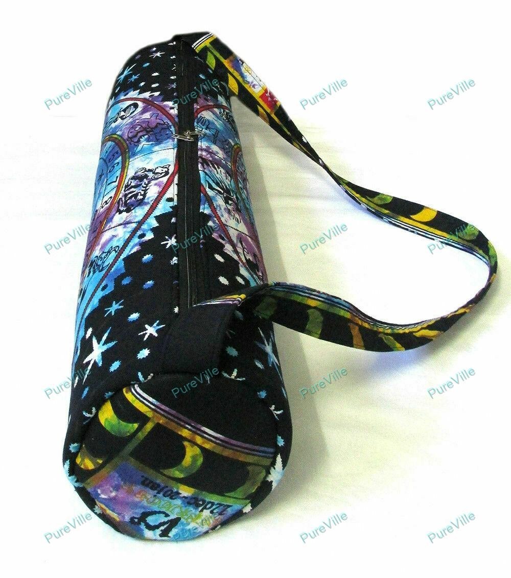 Indian Embroidered Bag Mandala Design Yoga Mat Carrier Bag With Shoulder