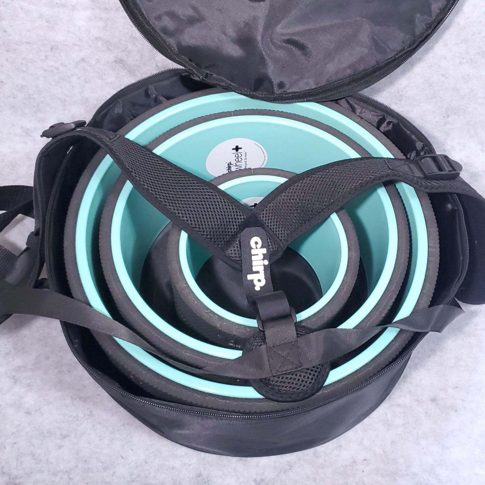 Chirp Wheel+ 3 Pack Rolling Exercise Wheels+Bag 12&Prime; 10&Prime; 6&Prime; for Back Pain/Yoga