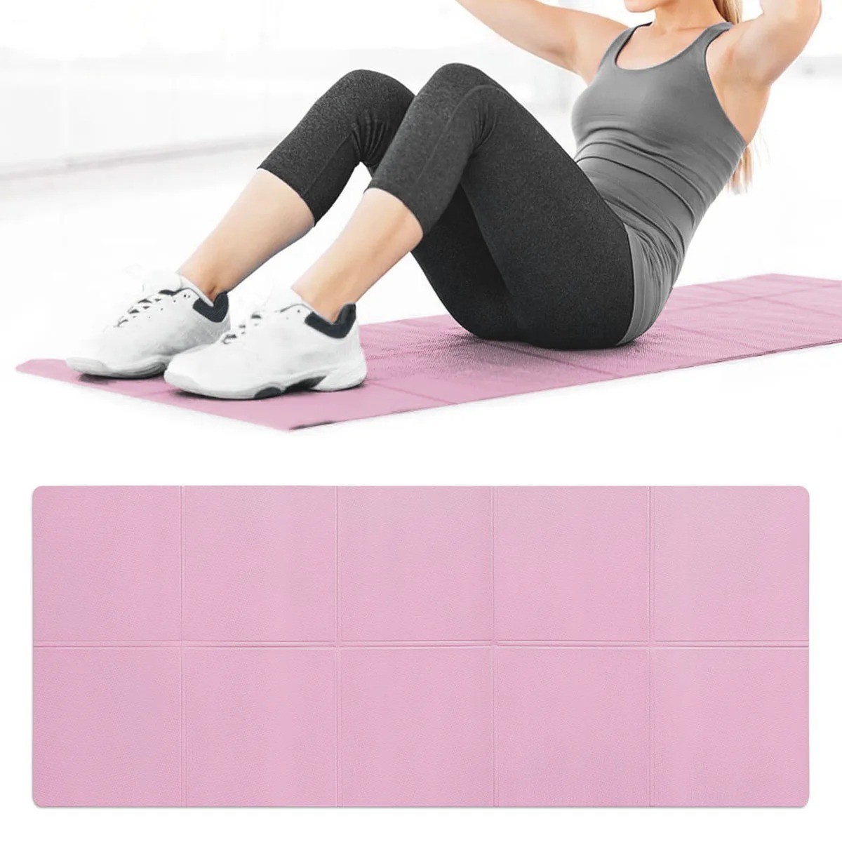 4mm Thick Non-Slip Yoga Mat Exercise Fitness Gym Pilates Training Pad Anti-Skid