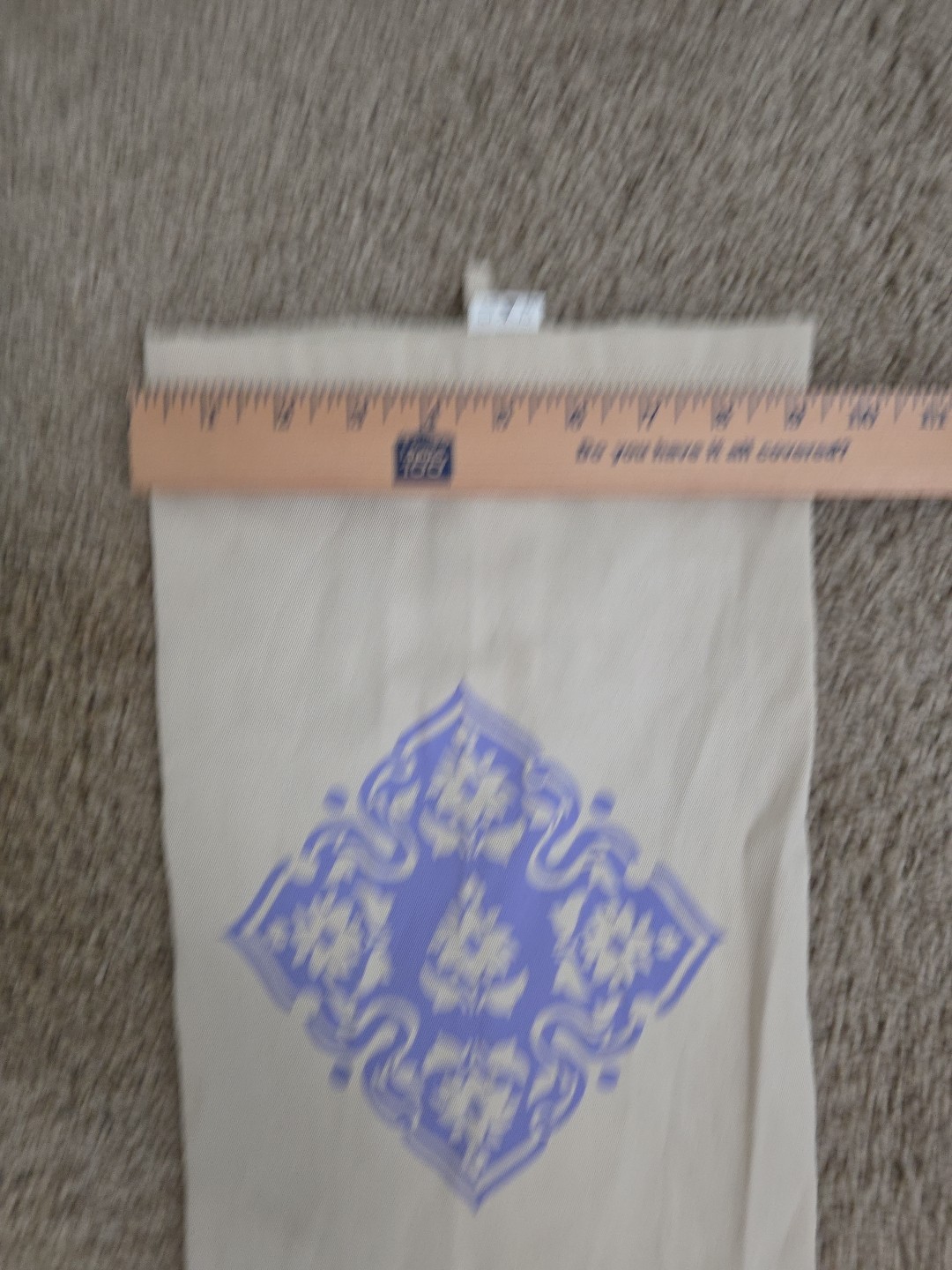 Danskin Now Yoga Mat Bag Cream with Purple Design with outside pocket