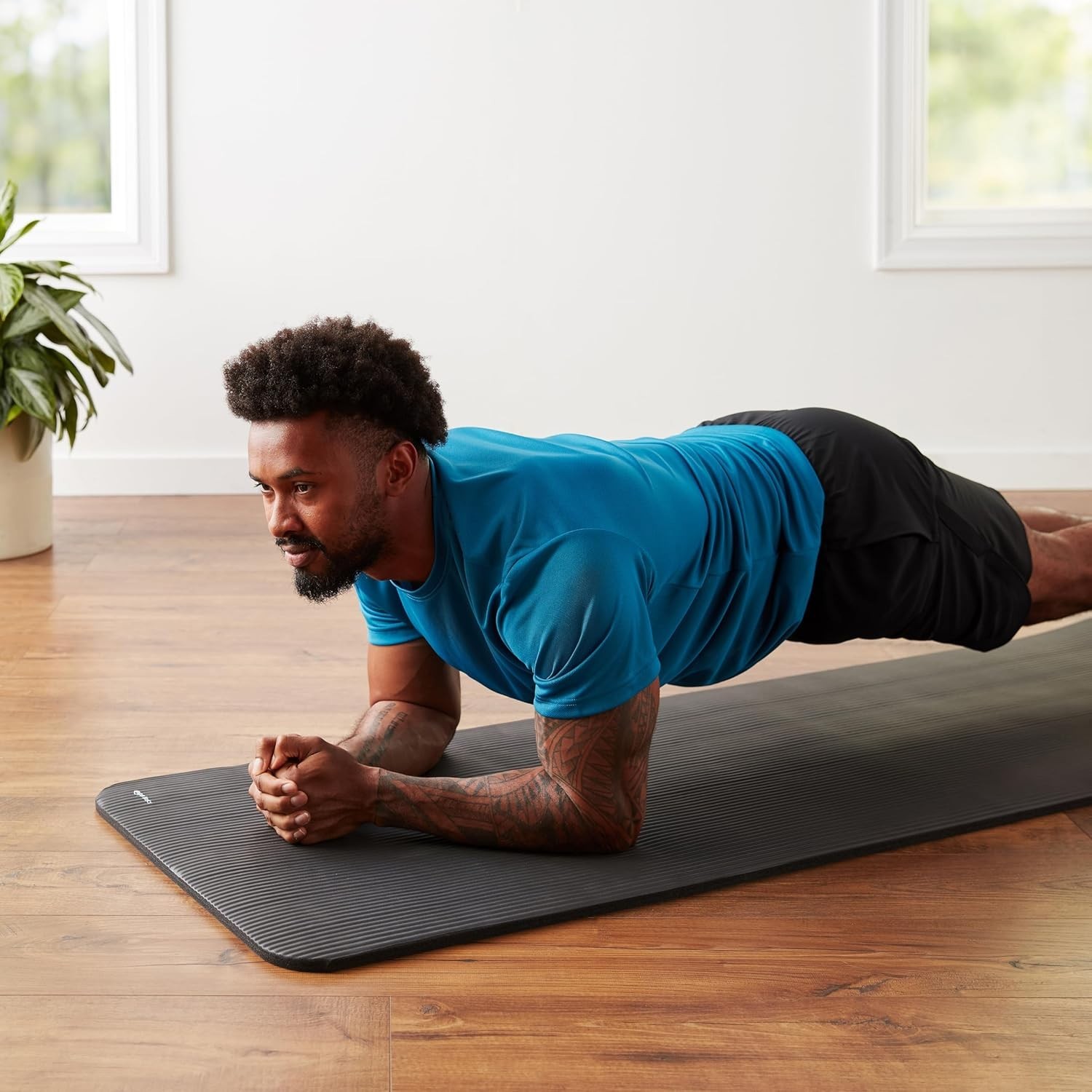 Comfortable Extra Thick Yoga Exercise Mat for Home or Studio – Hand Washable