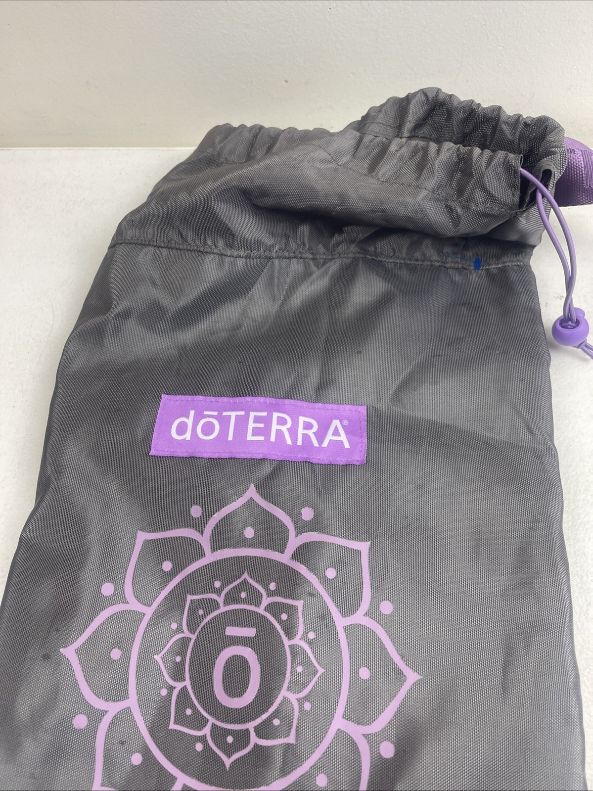 DoTerra Yoga Mat Carry Bag Only Large Purple Grey Multi Pockets Side Carry Bag