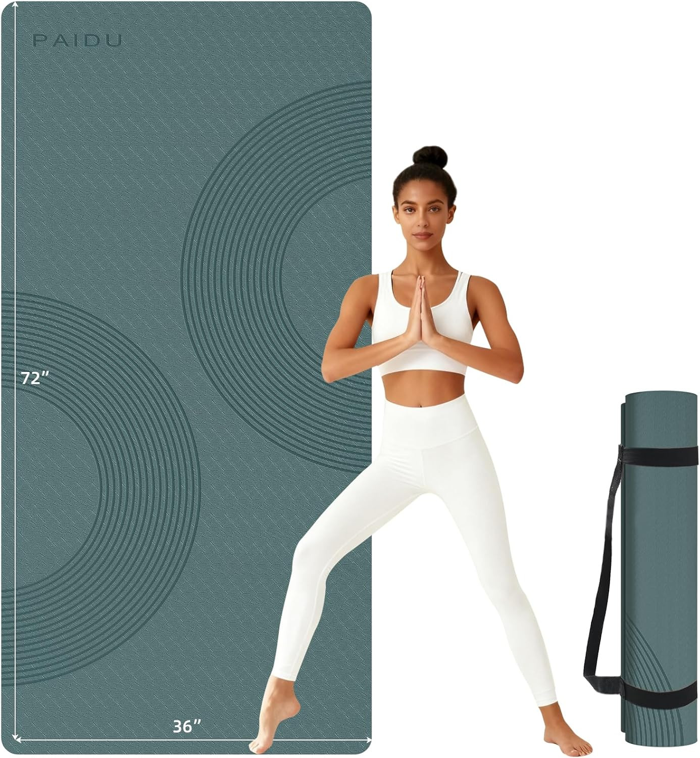 Extra Thick Non-Slip Yoga Mat 72&Prime;x36&Prime; for Home Gym & Fitness Workouts
