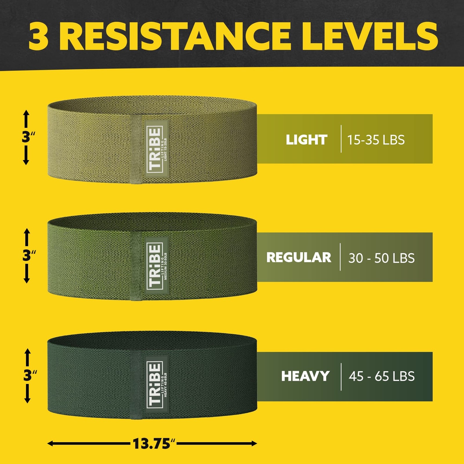 Fabric Resistance Bands for Working Out – Booty Bands for Women and Men – Exe…