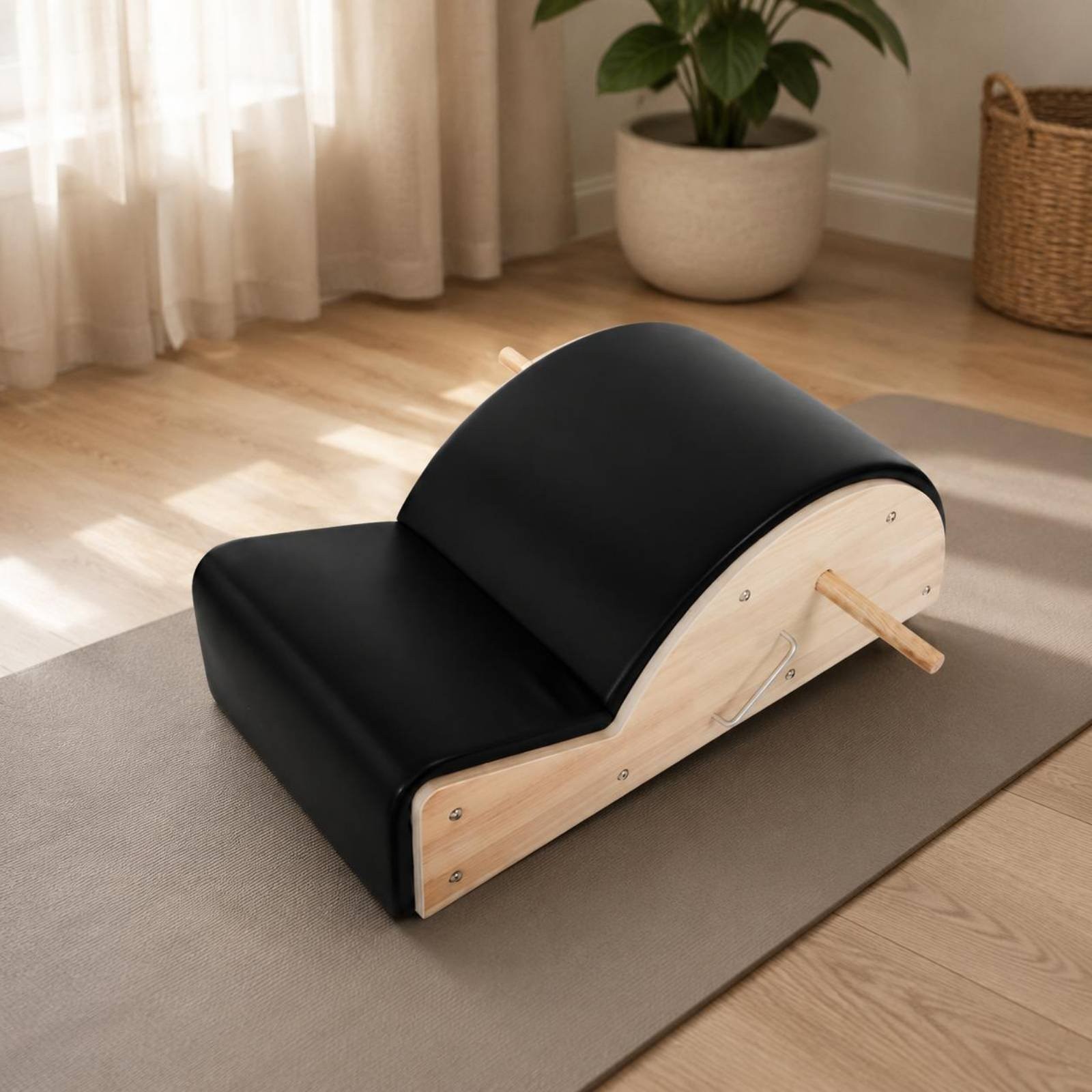 Pilates Spine Corrector Padded Back Aid Instructor Carrying Handle