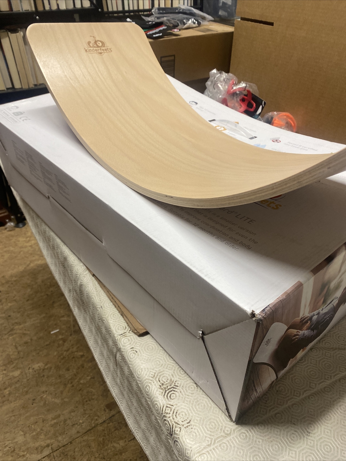 Kinderfeets Kinderboard LITE Beechwood Rocking Curved Balance Board Kids Toy Tot