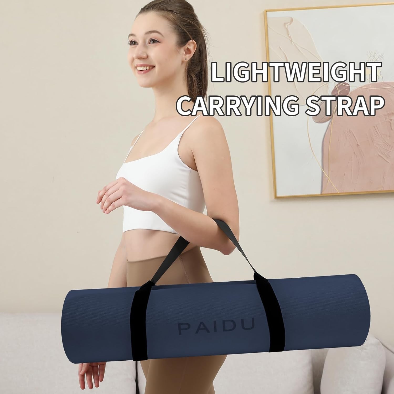 Yoga Mat Non Slip Anti-tear,extra thick-2/5 inch（10MM）High Resiliency Profess…