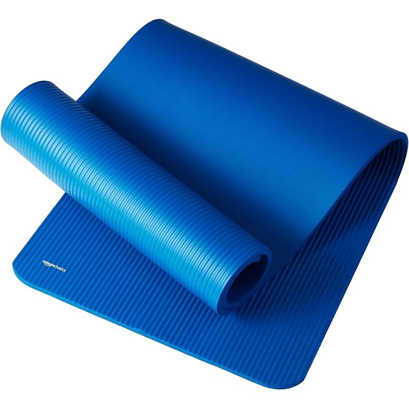 Extra Thick NBR Foam Yoga Mat Cushion Shock Absorption Durable Gym Exercise Mat
