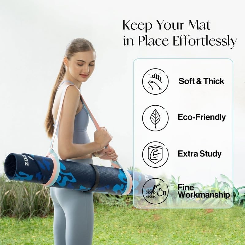 Adjustable Yoga Mat Strap – Durable 64-Inch Carrier in Soft Polyester Cotton