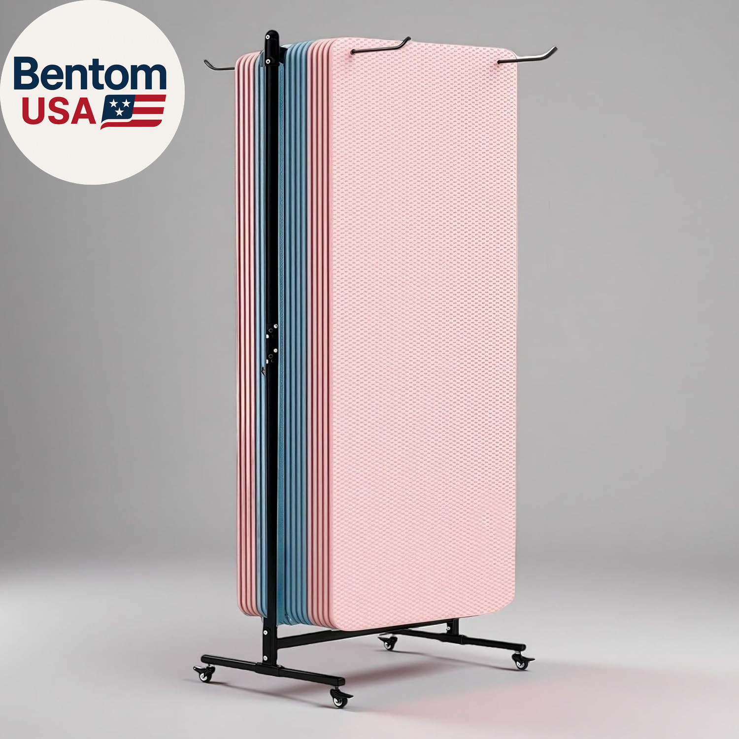 Yoga Mat Holder Hanging, Floor Rolling Yoga Mat Cart, Large Capacity Storage Rac