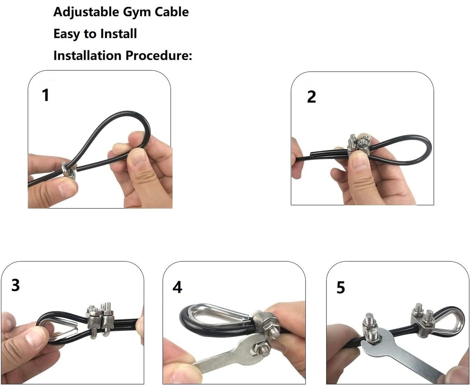 Adjustable Fitness Pulley Cable,Replacement Cable Machine Accessories,Cable P…