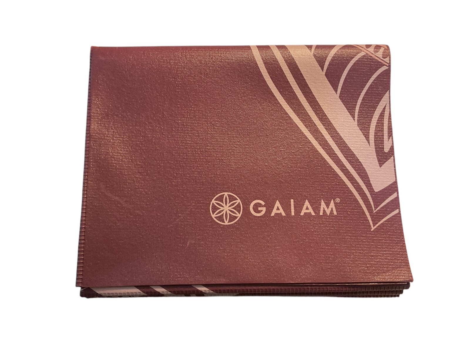 Yoga Mat-GAIAM Purple/Pink Lightweight Non-Slip Texture Pre Owned- 60&Prime; x 24&Prime;