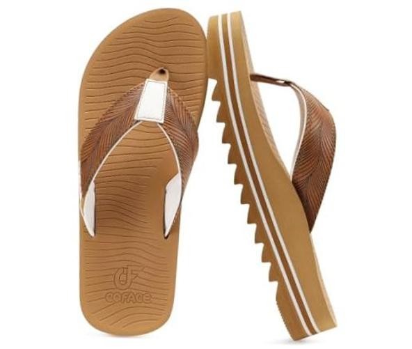 Mens Arch Support Flip Flops Yoga Mat Comfortable Thick Cushion 12 Khaki