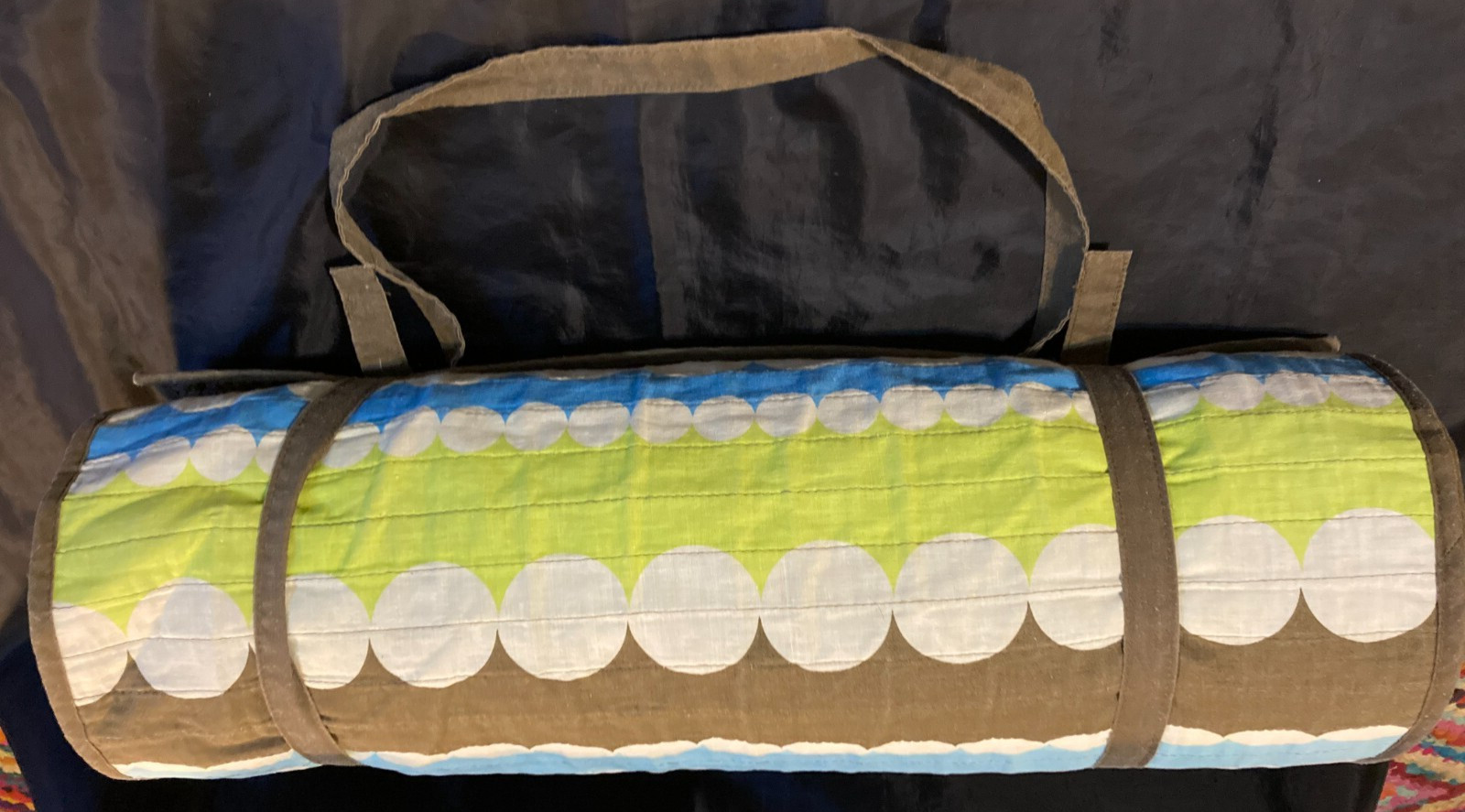 Yoga or Sleep Quilted Mat with Pillow by Jay Franco & Sons 24&Prime; x 66&Prime; EUC