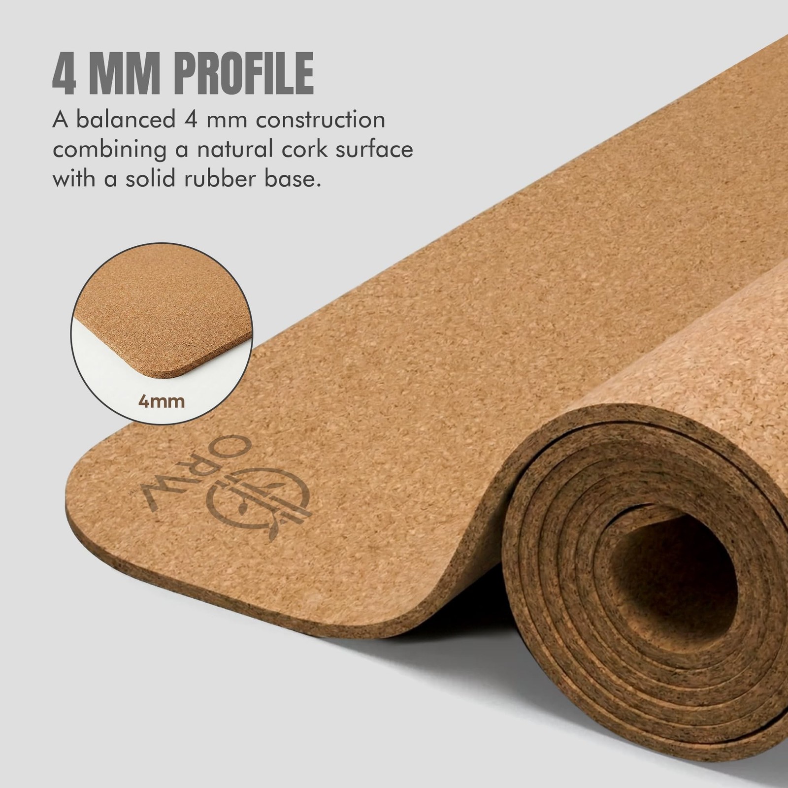 ORW Non Slip Hot Yoga Mat with Carrying Strap – Grip Surface & Natural Rubber…