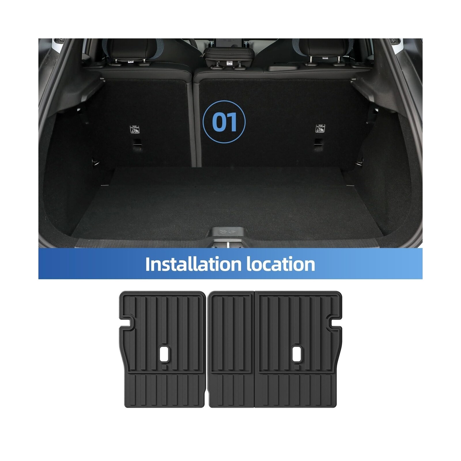 SMABEE Floor Mats & Cargo Liner & Backrest Mats for 2024 2025 Volvo EX30,TPE …