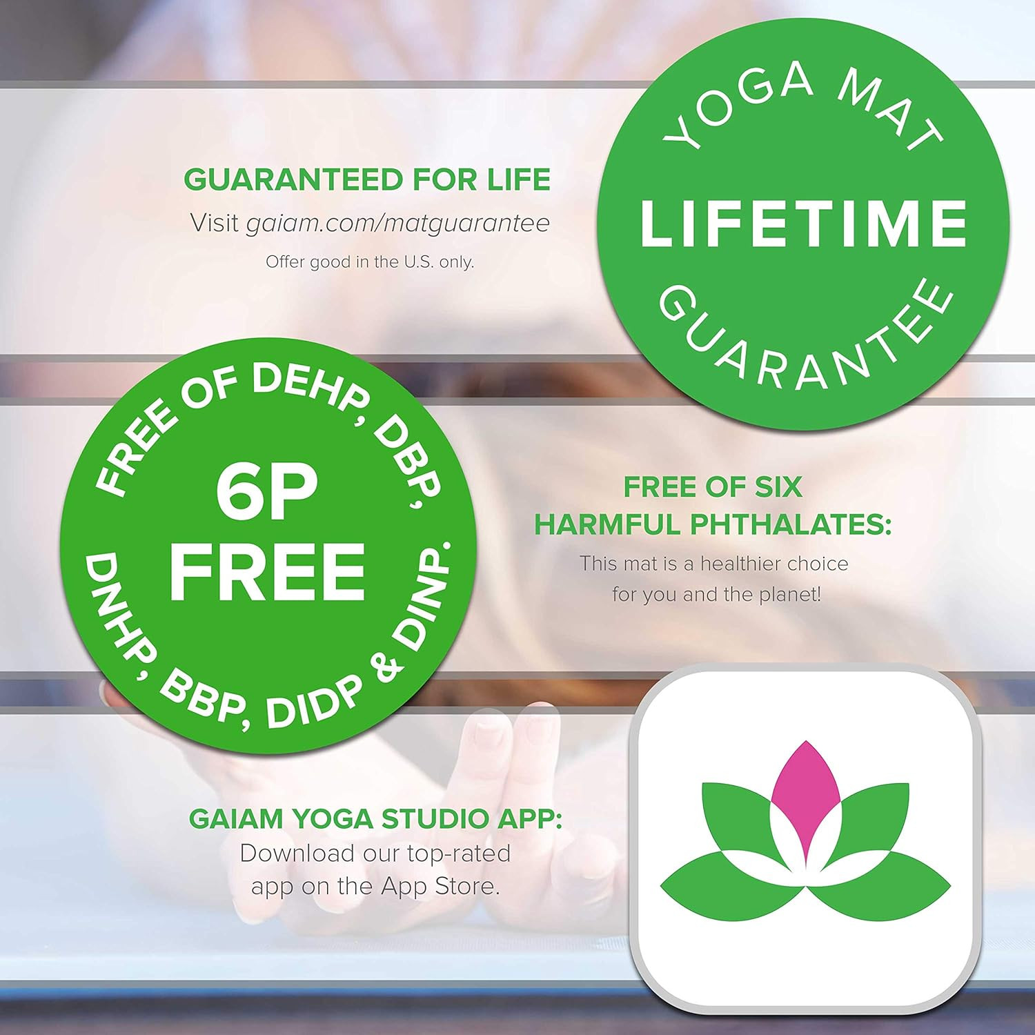 Yoga Mat – Premium 6Mm Print Reversible Extra Thick Non Slip Exercise & Fitness