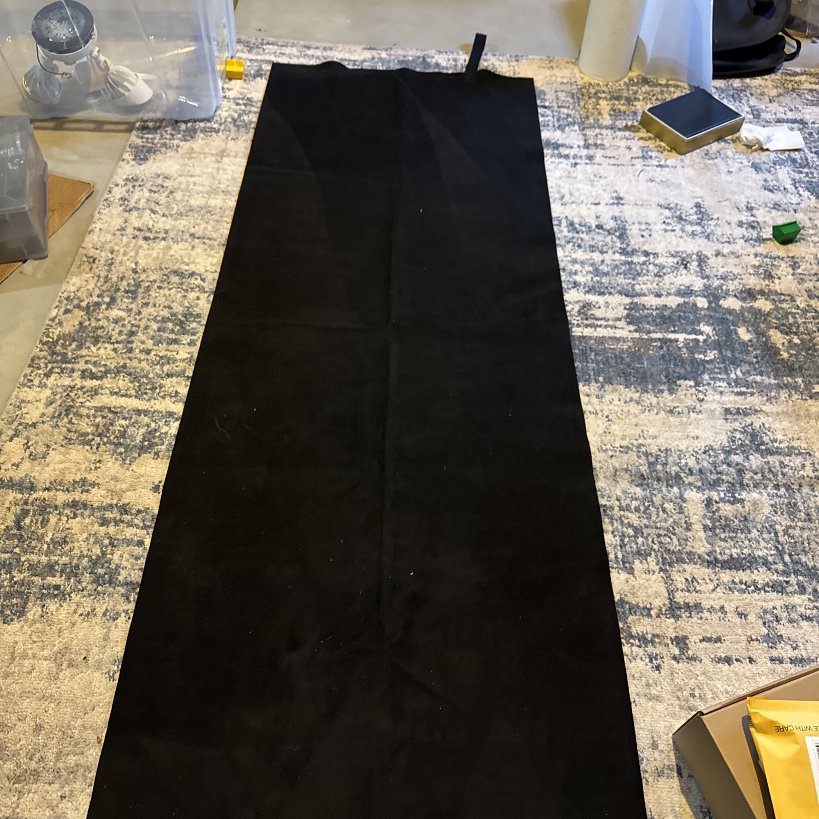 Lululemon Black Sueded Side Foldable Yoga Mat for Travel (2k)