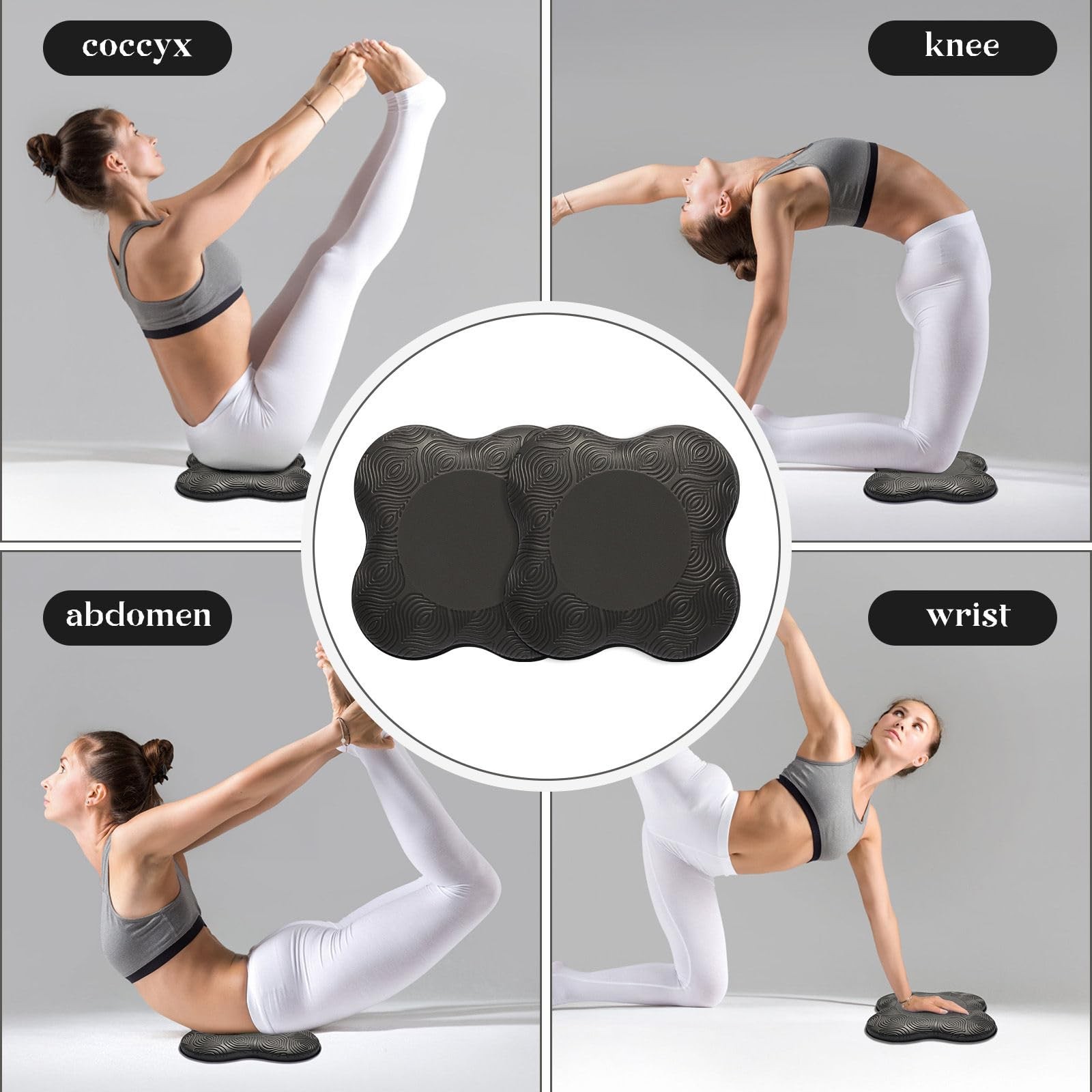 2 Pack Yoga Knee Elbow Cushions, Extra Thick Foam, Kneeling Pads,Pilates,Wrists