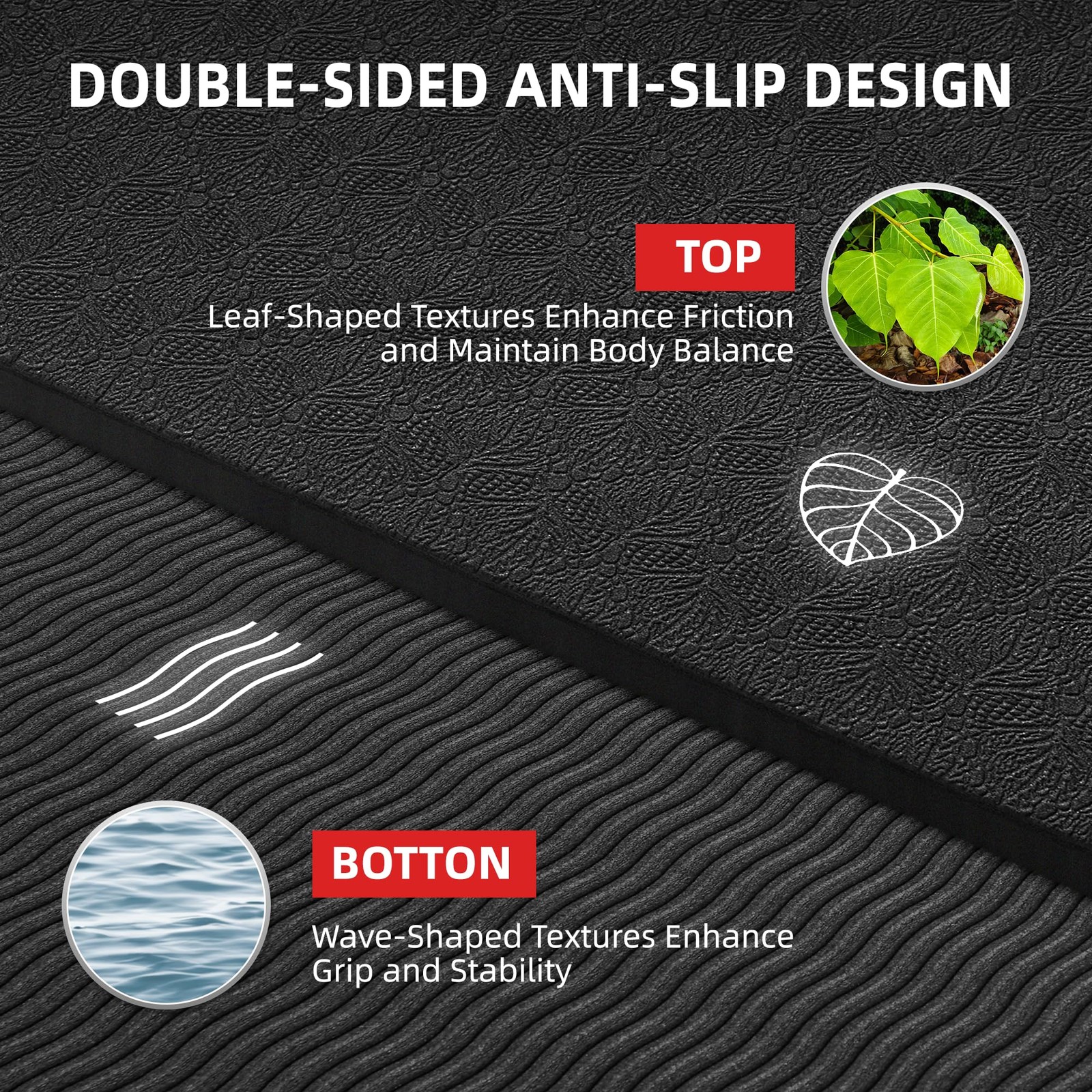 Extra Large Yoga Mat – 72&Prime;x48&Prime; or 78&Prime;x57&Prime;, Non-Slip TPE Exercise Mat for Wome…