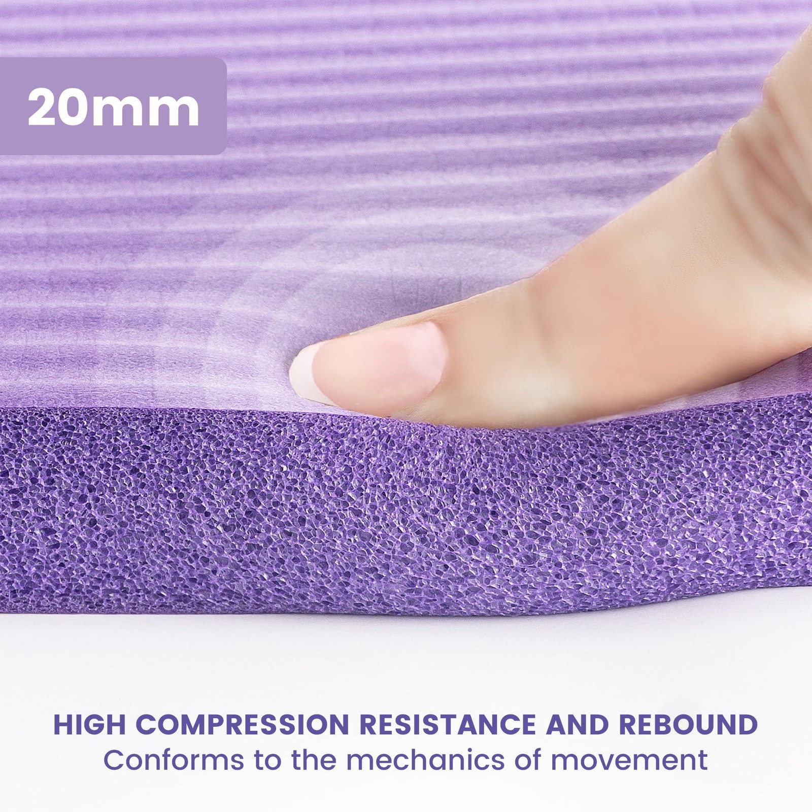 HASSLICKIT Yoga Knee Pad Cushion, 24 x 9.8 x 0.8 in Thick Mini Yoga Mat, Odor…