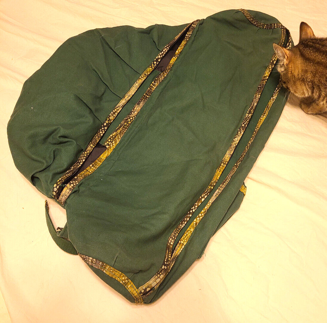 Very Rare Namaste Deluxe Green Large Luxury Yoga Mat Tote Carry Bag Backpack