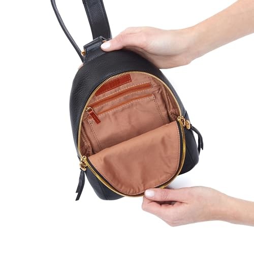 Fern Leather Sling Bag for Women, Convertible to Crossbody One Size Black