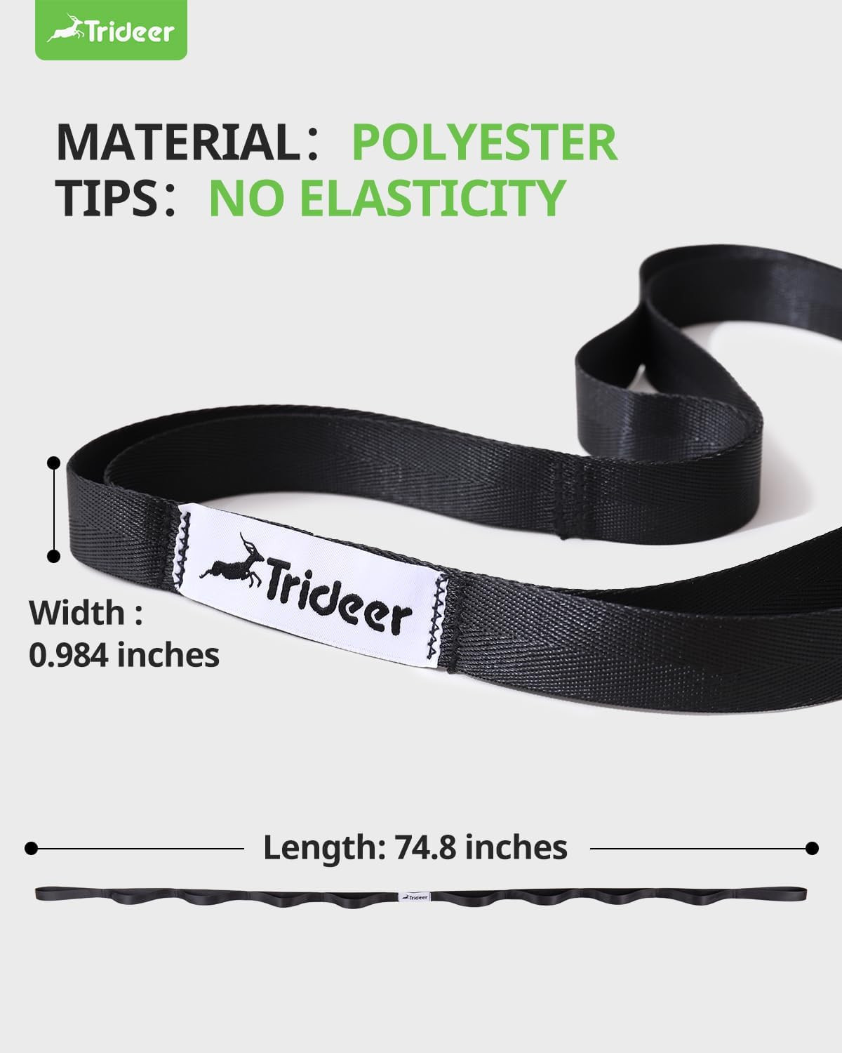 Trideer Stretching Strap Yoga Strap Physical Therapy for Home Workout, Exercise,