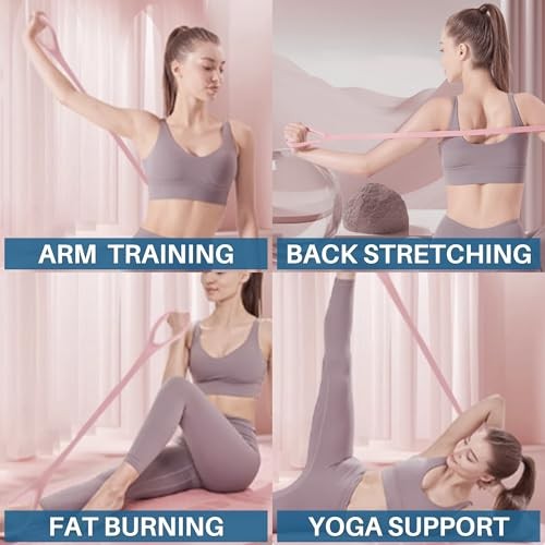 Figure 8 Resistance Band, Fitness Elastic Rope, Execrise Workout Blue；20 lbs