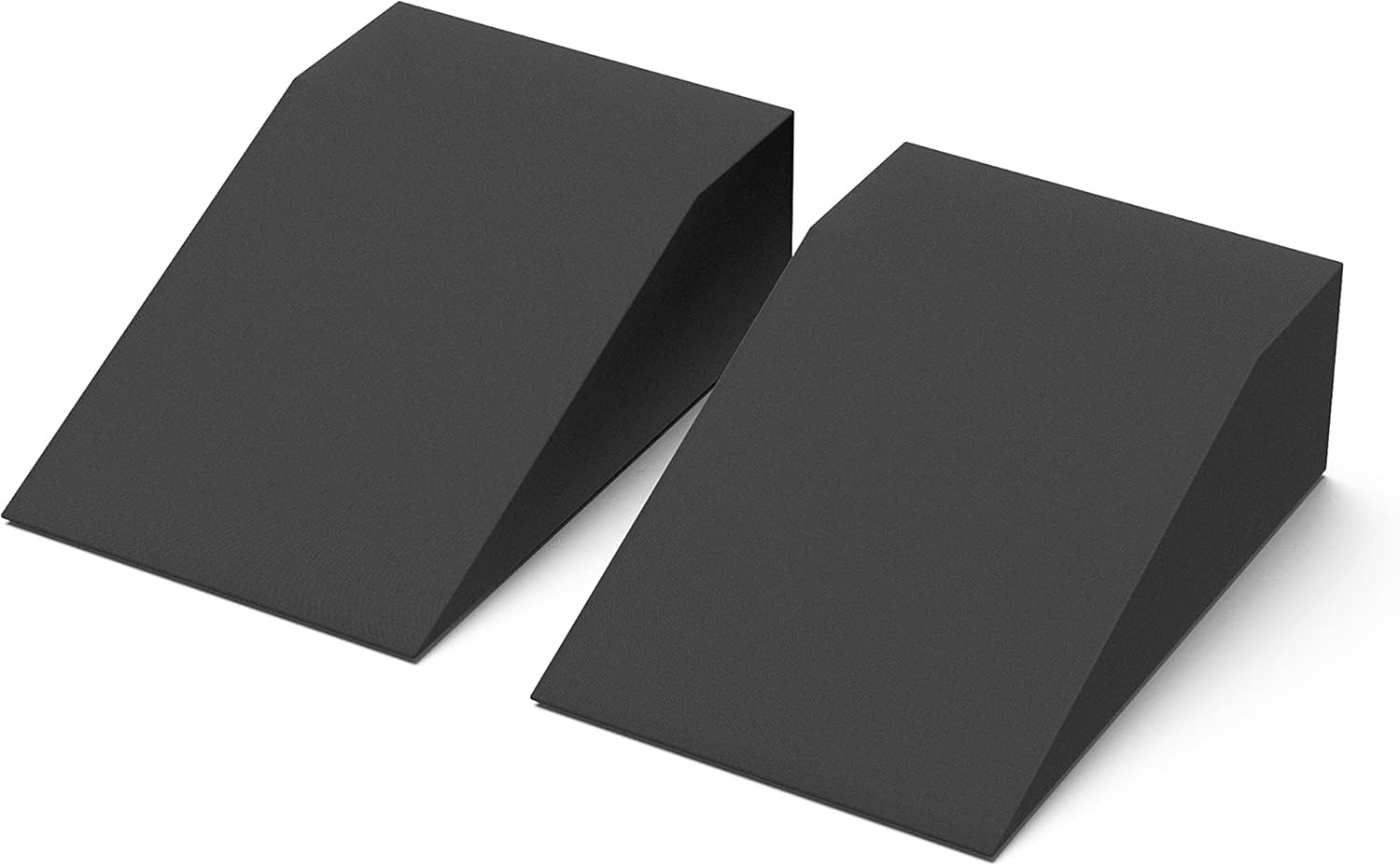 StrongTek Yoga Foam Wedge Blocks (Pair) One Size, 6"-Standard (BLACK)