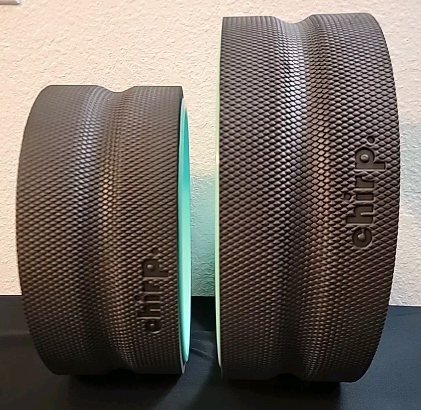Chirp Wheel Plus Foam Roller Back Pain Relief Muscle Therapy Yoga 12&Prime; and 10”