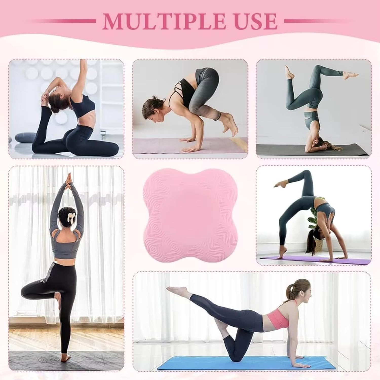 Yoga Knee Guards (Set of 2) – Male and Female Yoga Props and Accessories for Fit