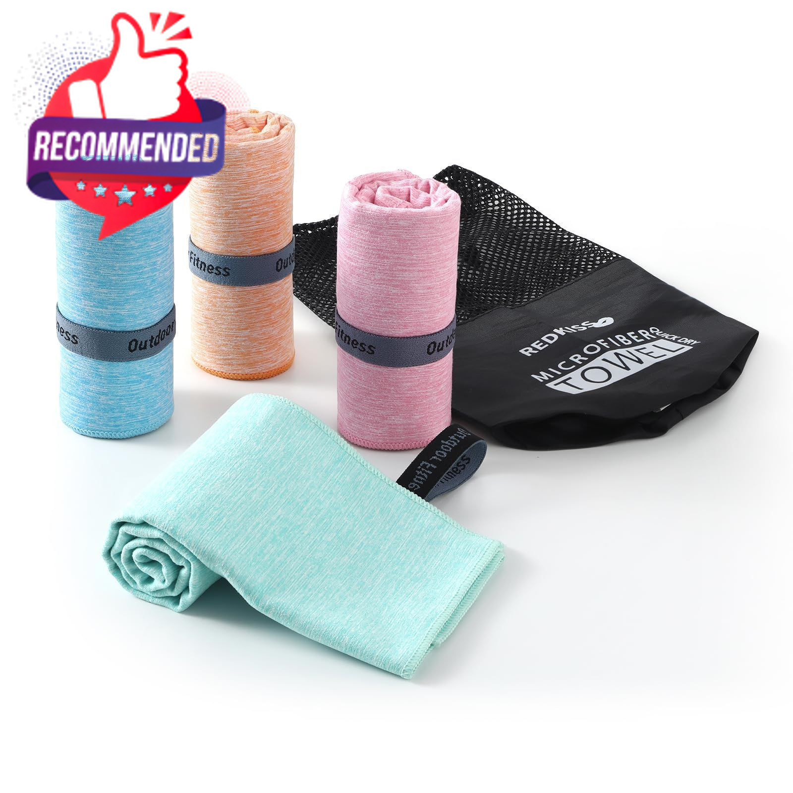 REDKISS Microfiber Workout Towels – 39 x 11inches Quick Dry, Highly…